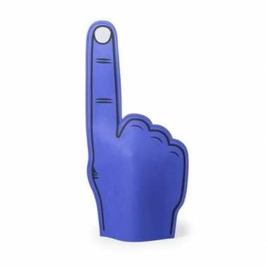 Goedkoop baseball foam hand blauw carnavalskleding