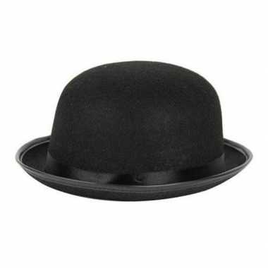 Goedkoop carnaval/feest bolhoed/bowler hat zwart volwassenen carnaval