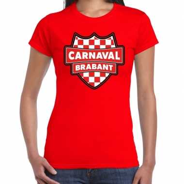 Goedkoop carnaval verkleed t shirt brabant rood voor dames carnavalsk