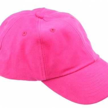 Goedkoop  Knalroze baseballcaps carnavalskleding