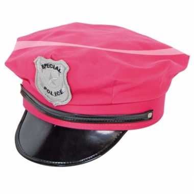 Goedkoop  Pink police petje volwassenen carnavalskleding