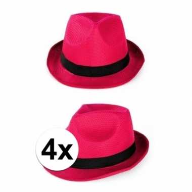 Goedkoop roze toppers gleufhoedjes stuks carnavalskleding