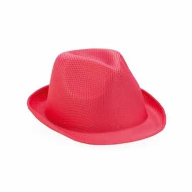 Goedkoop  Roze trilby feesthoedje carnavalskleding