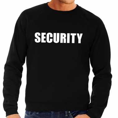 Goedkoop security tekst sweater trui zwart heren carnavalskleding