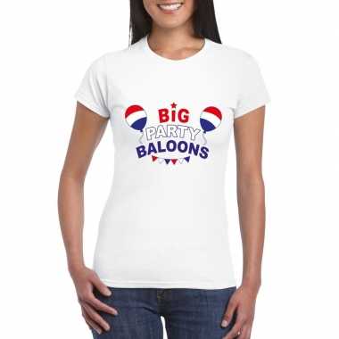 Goedkoop toppers wit toppers big party balloons dames t shirt carnava