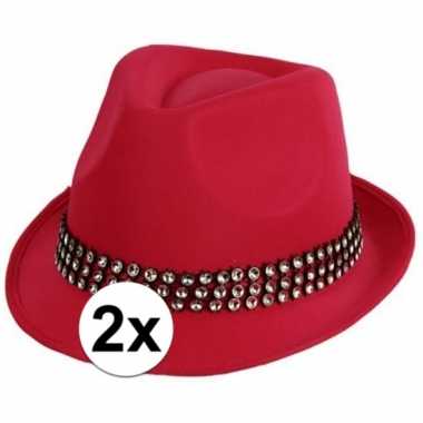Goedkoop x feesthoeden toppers roze zilveren stenen carnavalskleding