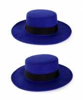 Goedkoop blauwe spanjaard hoed carnavalskleding
