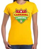 Goedkoop carnaval verkleed t-shirt limburg geel dames carnavalskleding