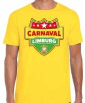 Goedkoop carnaval verkleed t-shirt limburg geel heren carnavalskleding