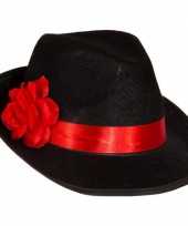 Goedkoop dames maffia hoed bloem carnavalskleding