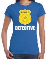 Goedkoop detective police politie embleem t-shirt blauw dames carnavalskleding