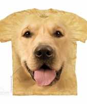 Goedkoop dieren shirts golden retriever hond volwassenen carnavalskleding