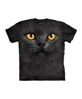 Goedkoop dieren shirts zwarte kat vowassenen carnavalskleding