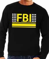 Goedkoop fbi logo sweater zwart heren carnavalskleding