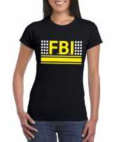Goedkoop fbi logo t-shirt zwart dames carnavalskleding