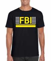 Goedkoop fbi logo t-shirt zwart heren carnavalskleding