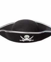 Goedkoop feest piraat hoeden zwart volwassenen carnavalskleding
