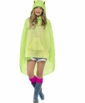 Goedkoop festival poncho kikker carnavalskleding