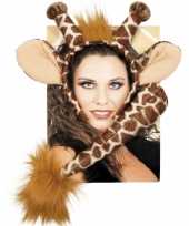 Goedkoop giraffe verkleed setje volwassenen carnavalskleding