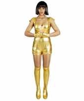 Goedkoop gouden spacegirl carnavalskleding