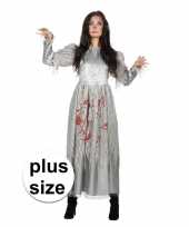 Goedkoop grijze jurk grote maat bloed dames carnavalskleding