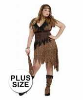 Goedkoop grote maten cavewoman jurk carnavalskleding