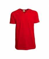 Goedkoop katoenen lemon soda heren rood v hals shirt carnavalskleding