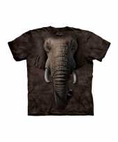 Goedkoop kids dieren shirts olifant carnavalskleding