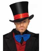 Goedkoop luxe hoge hoed zwart heren carnavalskleding