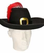 Goedkoop musketier hoed band veer carnavalskleding 10154469