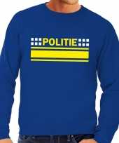 Goedkoop politie logo sweater blauw heren carnavalskleding