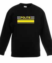 Goedkoop politie logo sweater zwart kinderen carnavalskleding