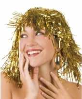 Goedkoop pruiken goud carnavalskleding