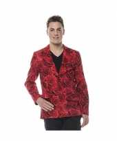 Goedkoop rode rozen mannen colbert carnavalskleding