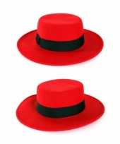 Goedkoop rode spanjaard hoed carnavalskleding