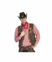 Goedkoop rood geruit cowboy overhemd heren carnavalskleding