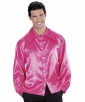 Goedkoop roze blouse satijn carnavalskleding