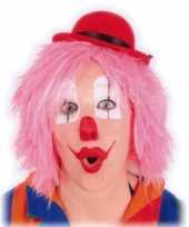 Goedkoop roze clownspruiken kort haar carnavalskleding