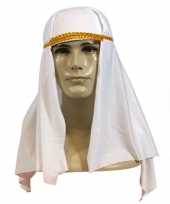 Goedkoop sheik hoofddoek wit carnavalskleding