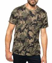 Goedkoop soldaten leger carnavalskleding camouflage shirt heren