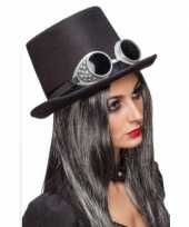 Goedkoop steampunk thema hoed bril carnavalskleding