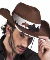 Goedkoop verkleed cowboyhoeden texas koeienprint carnavalskleding