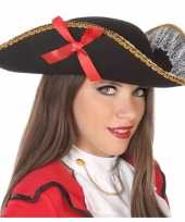 Goedkoop verkleedaccessoires piraten hoed volwassenen carnavalskleding 10132657