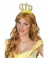 Goedkoop verkleedaccessoires prinsessen diadeem goud dames carnavalskleding