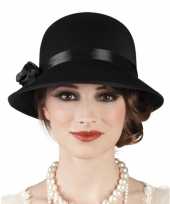 Goedkoop vintage dames hoeden zwart carnavalskleding