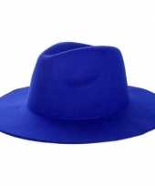 Goedkoop western thema sherriff cowboy hoed blauw dames heren carnavalskleding