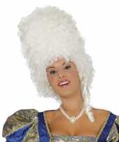 Goedkoop witte hoge krullen pruik dames carnavalskleding