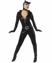 Goedkoop zwart catwoman carnavalskleding compleet